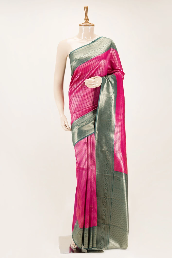 bright-pink-green-semi-silk-zari-saree-sw00000754-a