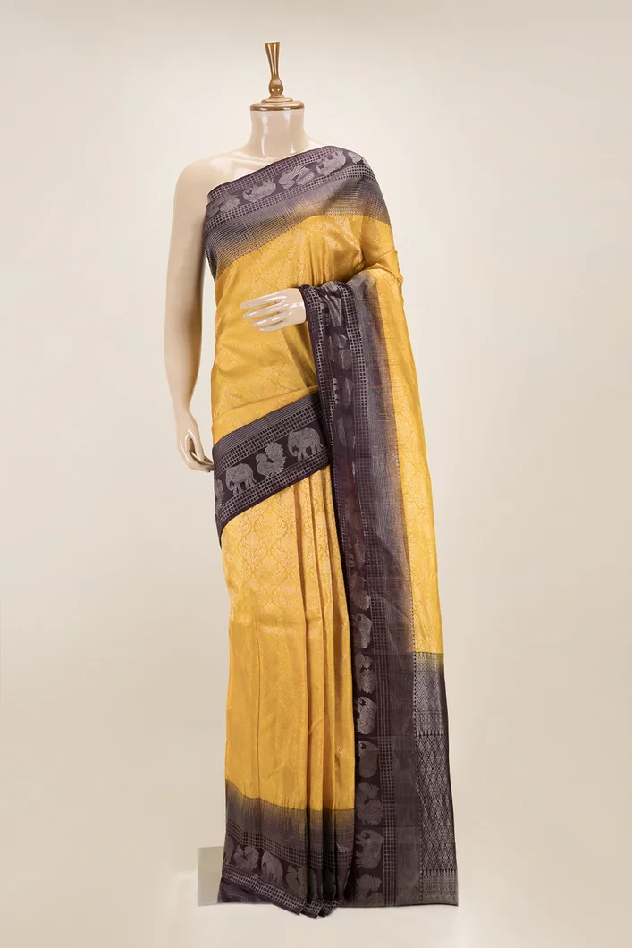 yellow-coffee-brown-lightweight-silk-saree-with-vanasingaram-border-sw00000793-a