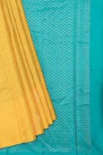 yellow-with-turquoise-blue-lightweight-silk-saree-sw00000799-b