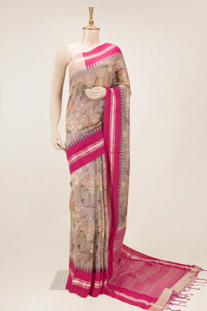 chocolate-with-pink-pure-tussar-saree-with-floral-prints-sw00000808-a