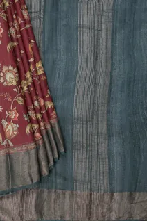 maroon-with-grey-pure-tussar-saree-with-floral-print-sw00000810-b