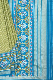 green-semi-tussar-saree-with-blue-ikkat-print-sw00000830-b