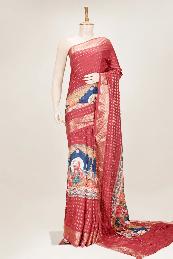 red-semi-mysore-crepe-saree-with-kalamkari-mythological-prints-sw00000834-a