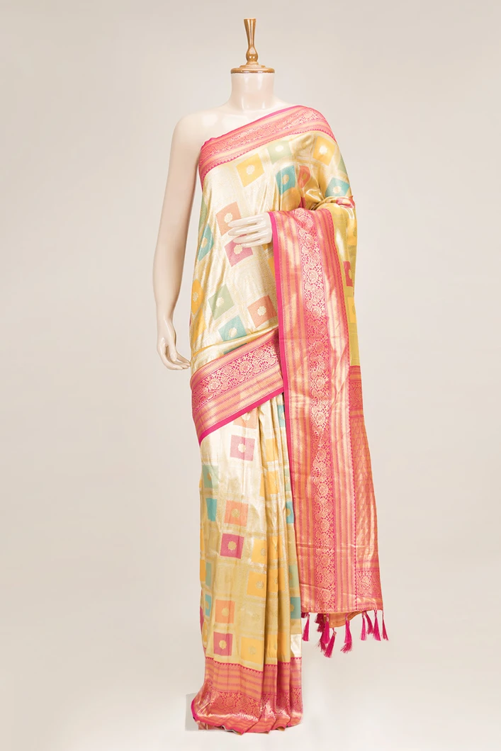 golden-semi-silk-saree-with-multicolour-box-pattern-sw00000840-a