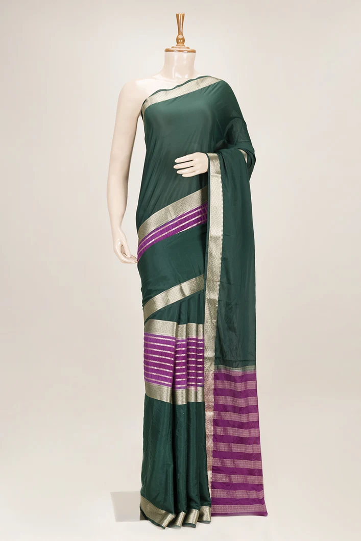 bottle-green-semi-mysore-crepe-saree-with-purple-sw00000856-a
