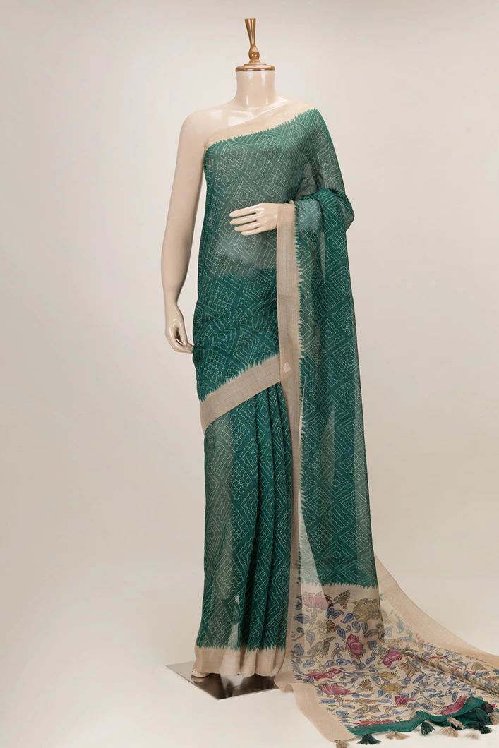 teal-green-soft-cotton-saree-with-subtle-brocade-print-sw00000871-a