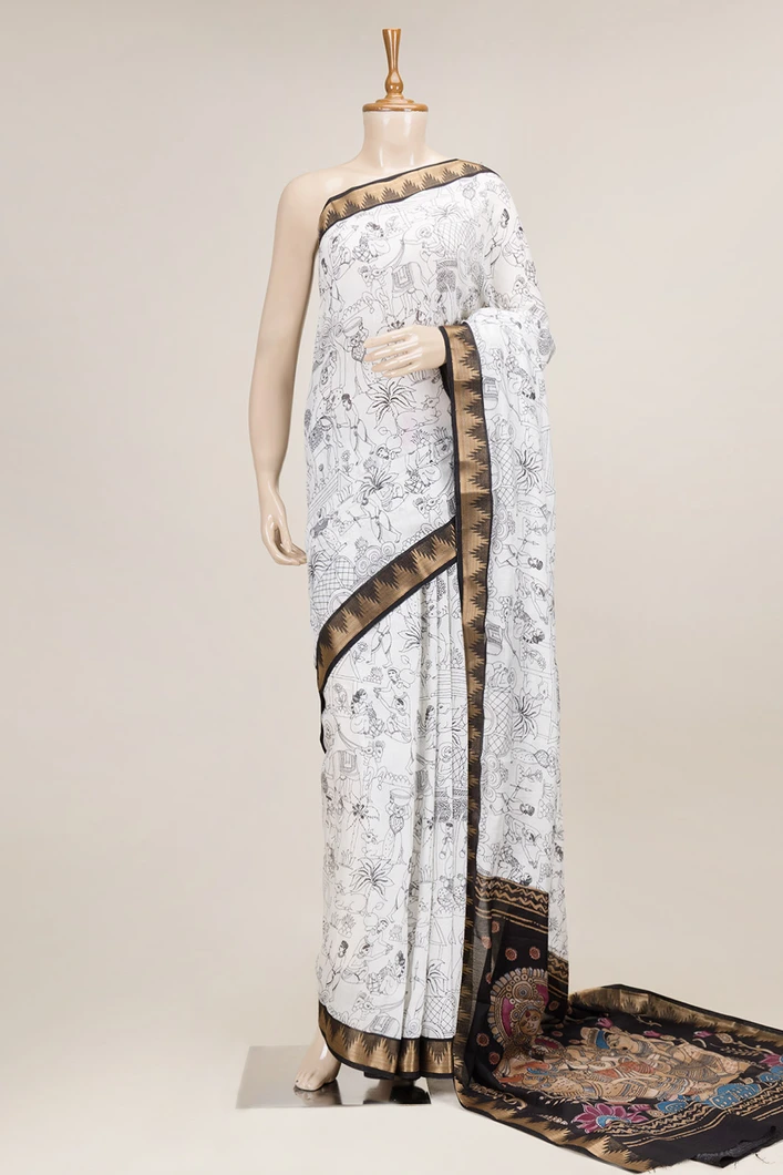 white-and-black-chanderi-cotton-saree-with-mythological-prints-sw00000882-a