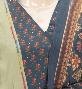 olive-green-cotton-3pc-salwar-suit-with-printed-yoke-navy-floral-dupatta-sws00000891-b