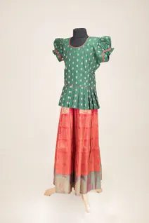 green-reddish-orange-traditional-pattu-pavadai-set-for-girls-skp00000903-a