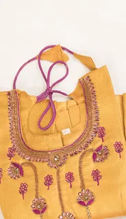 mustard-yellow-and-purple-traditional-pattu-pavadai-set-for-girls-skp00000906-b