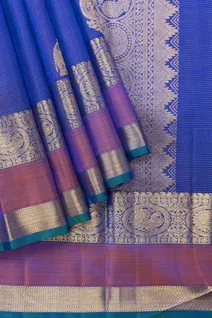 royal-blue-pure-zari-kanchi-silk-saree-with-multicolor-border-traditional-pallu-sw00000934-b