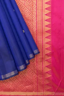 royal-blue-pure-zari-kanchi-silk-saree-with-rani-pink-zari-pallu-sw00000935-b
