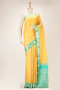 sunshine-yellow-pure-zari-kanchi-silk-saree-with-sea-green-border-sw00000936-a