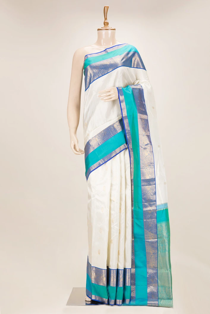 ivory-pure-zari-kanchi-silk-saree-with-blue-sea-green-border-sw00000942-a