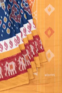 multicolor-elephant-motif-ikkat-cotton-saree-with-mustard-pallu-sw00000946-b