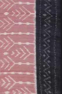 lotus-pink-black-ikkat-cotton-saree-with-geometric-border-sw00000949-d