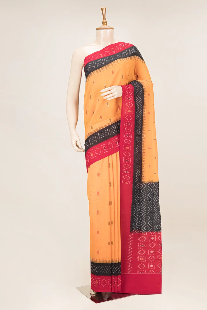 mustard-ikkat-cotton-saree-with-red-black-borders-sw00000951-a