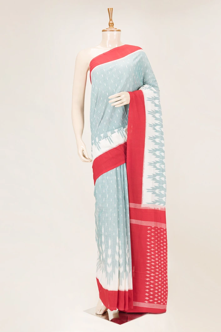 light-blue-red-ikkat-cotton-saree-sw00000958-a