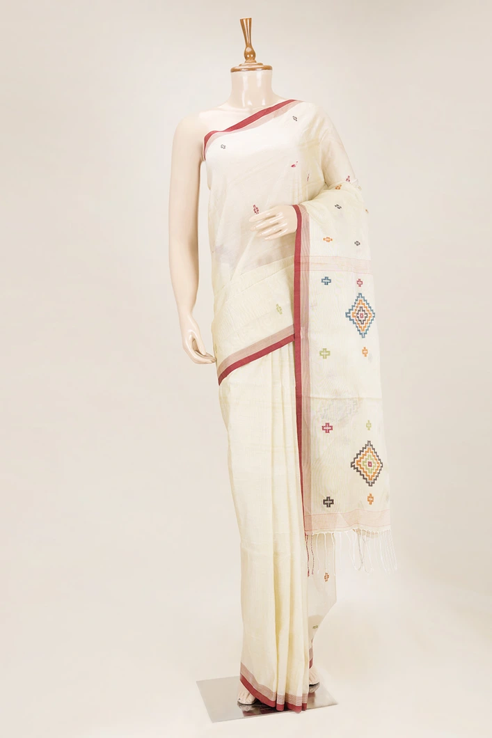 cream-bengal-cotton-saree-with-geometric-motifs-sw00000959-a