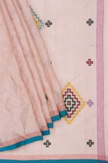 cream-bengal-cotton-saree-with-geometric-motifs-blue-border-sw00000960-b