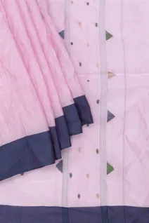 light-pink-bengal-cotton-saree-with-geometric-motifs-navy-blue-border-sw00000962-b