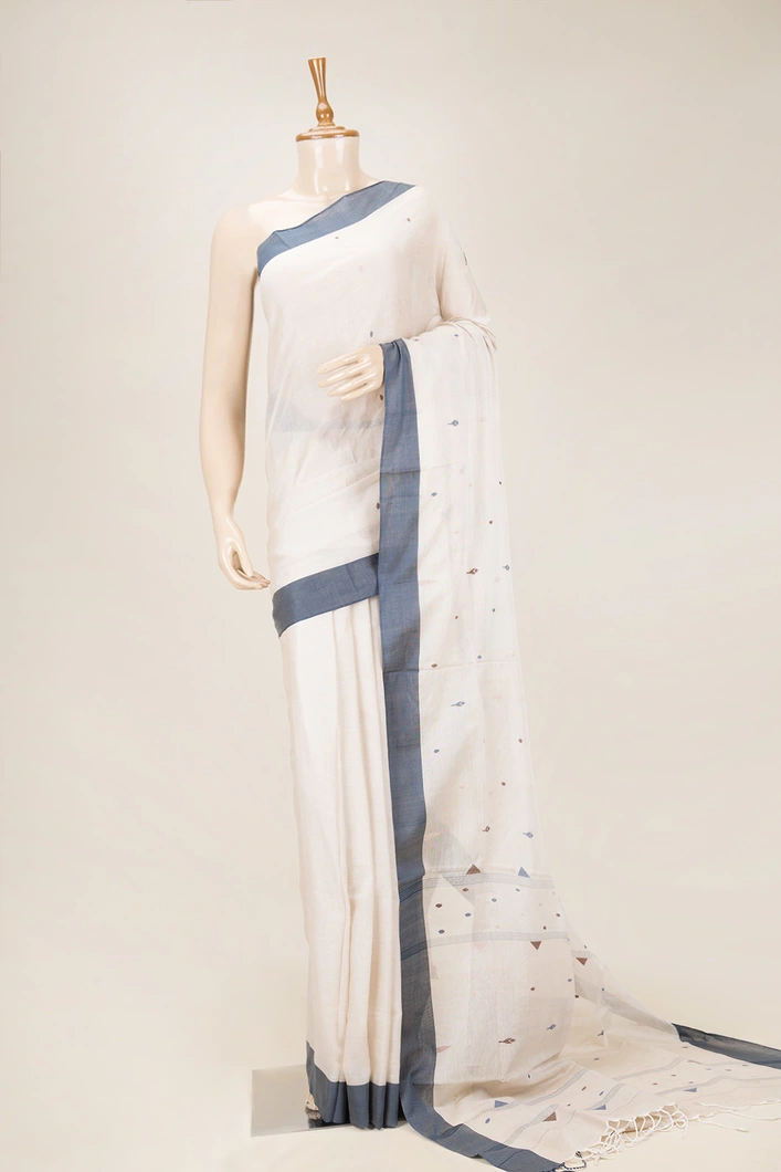 cream-bengal-cotton-saree-with-geometric-pattern-grey-border-sw00000963-a