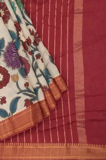 cream-chanderi-cotton-saree-with-multicolour-floral-prints-and-maroon-sw00000967-b