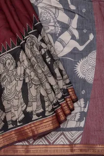 maroon-chanderi-cotton-saree-with-black-kalamkari-art-pallu-sw00000971-b