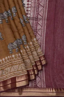 honey-chanderi-cotton-saree-with-maroon-border-elephant-motifs-sw00000974-b