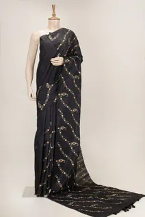 black-semi-tussar-saree-with-peach-floral-embroidery-sw00000979-a