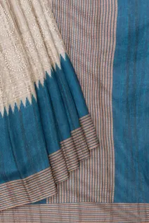 teal-pure-tussar-silk-saree-with-cream-pallu-temple-border-sw00000094-b