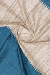 teal-pure-tussar-silk-saree-with-cream-pallu-temple-border-sw00000094-c