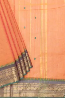 chettinad-cotton-saree-in-orange-with-green-zari-border-sw000001026-b