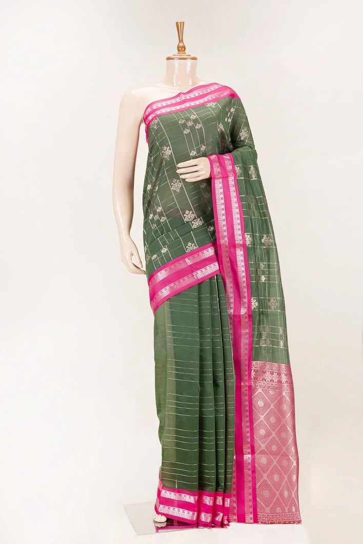 semi-silk-cotton-saree-in-green-with-pink-border-sw000001034-a