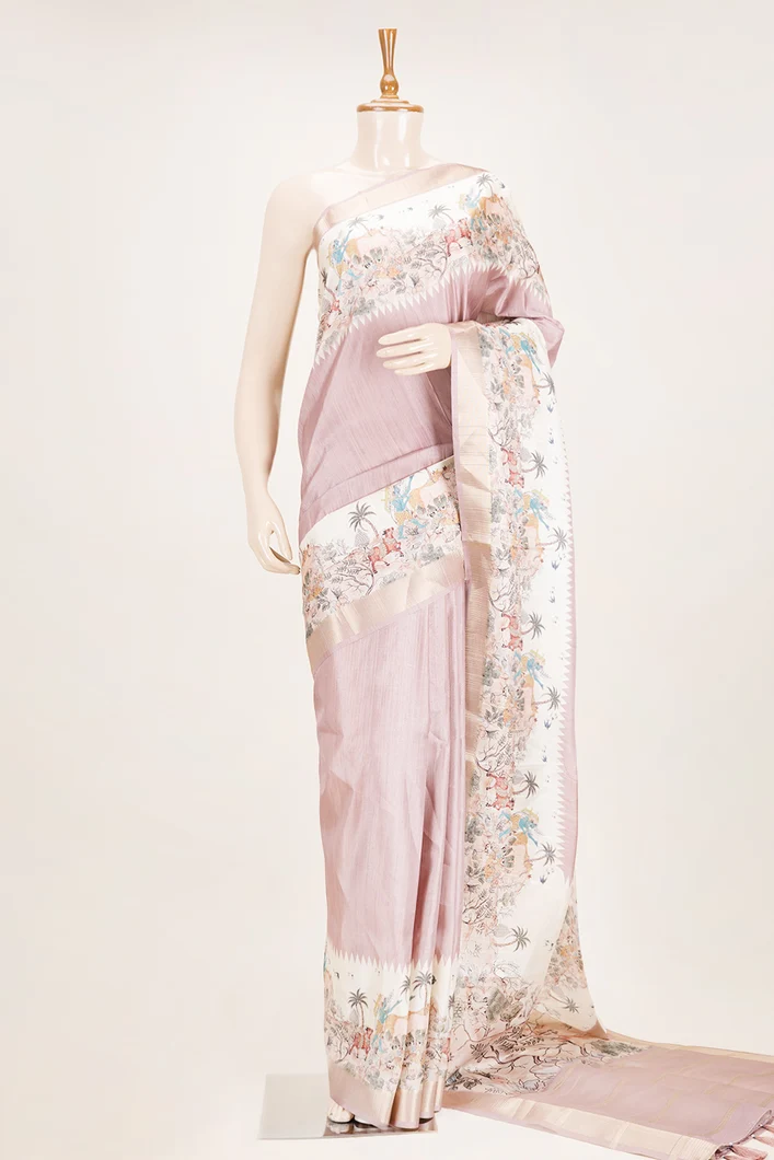 semi-tussar-chocolate-brown-saree-with-animal-motif-border-sw000001079-a