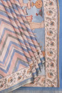 semi-tussar-pastel-zigzag-print-saree-with-kalamkari-pallu-sw000001084-b