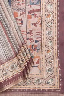 semi-tussar-maroon-stripe-saree-with-kalamkari-pallu-sw000001089-b