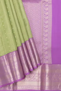 parrot-green-traditional-silk-saree-with-lavender-big-border-zari-checks-sw000001093-b