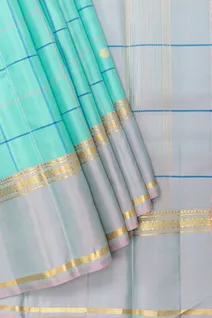 turquoise-green-pure-zari-silk-saree-with-big-checks-ganga-jamuna-border-sw000001094-b
