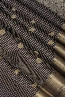 pure-kanchi-silk-saree-with-black-body-golden-checks-and-tiny-buttas-sw00000375-f