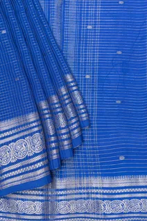 royal-blue-semi-tussar-saree-with-silver-zari-checks-sw000001120-b
