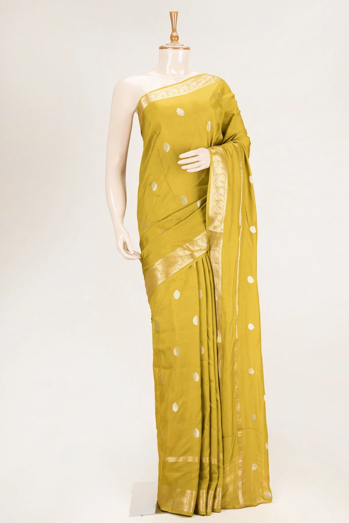 olive-green-semi-tussar-saree-with-silver-zari-buttas-sw000001125-a