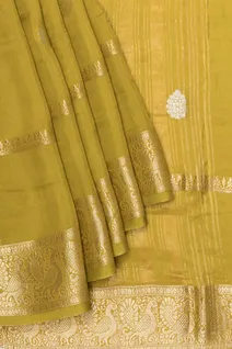 olive-green-semi-tussar-saree-with-silver-zari-buttas-sw000001125-b
