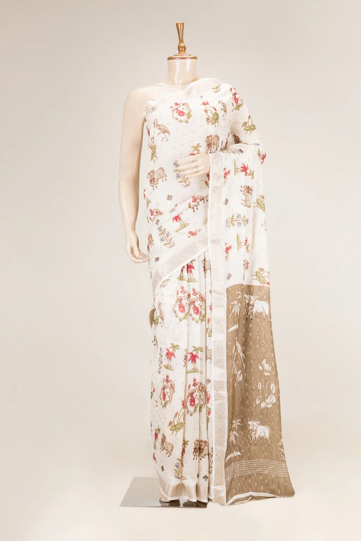 half-white-semi-tussar-saree-with-floral-nature-prints-sw000001126-a
