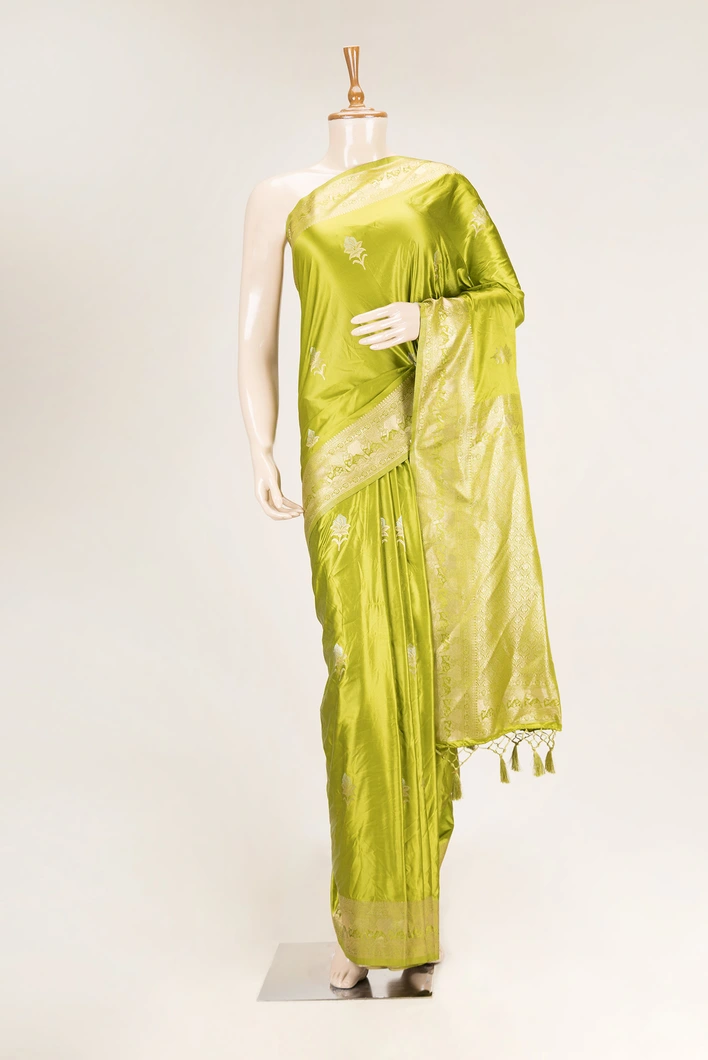 parrot-green-semi-silk-saree-with-floral-zari-motifs-sw000001148-a
