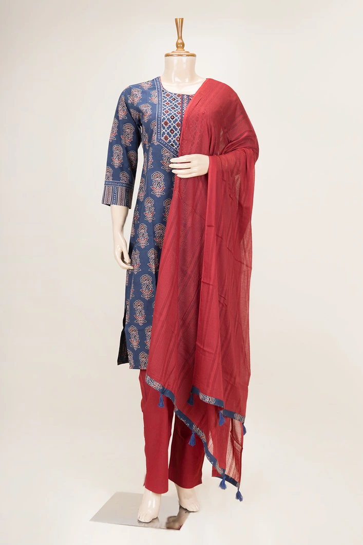 navy-blue-maroon-pure-cotton-kalamkari-salwar-set-sws000001168-a
