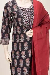 black-maroon-pure-cotton-3-piece-salwar-suit-set-sws000001169-b