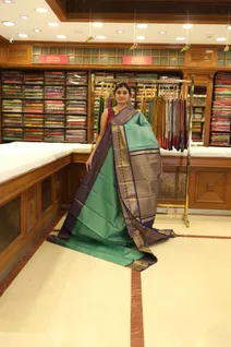 turquoise-blue-semi-silk-saree-with-navy-blue-zari-border-sw00000751-f