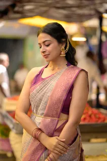 grey-semi-tussar-saree-with-purple-checks-border-sw000001218-d