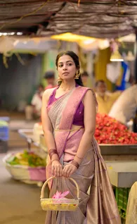 grey-semi-tussar-saree-with-purple-checks-border-sw000001218-h